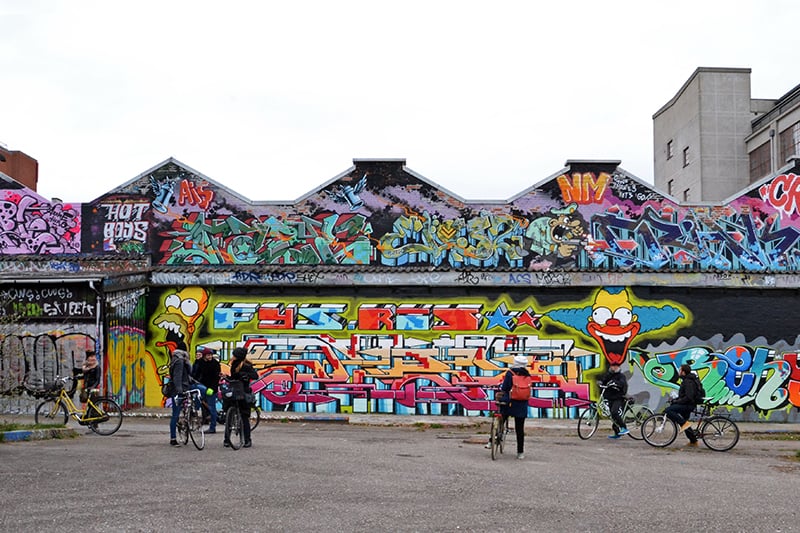 Urban explorers on their bikes