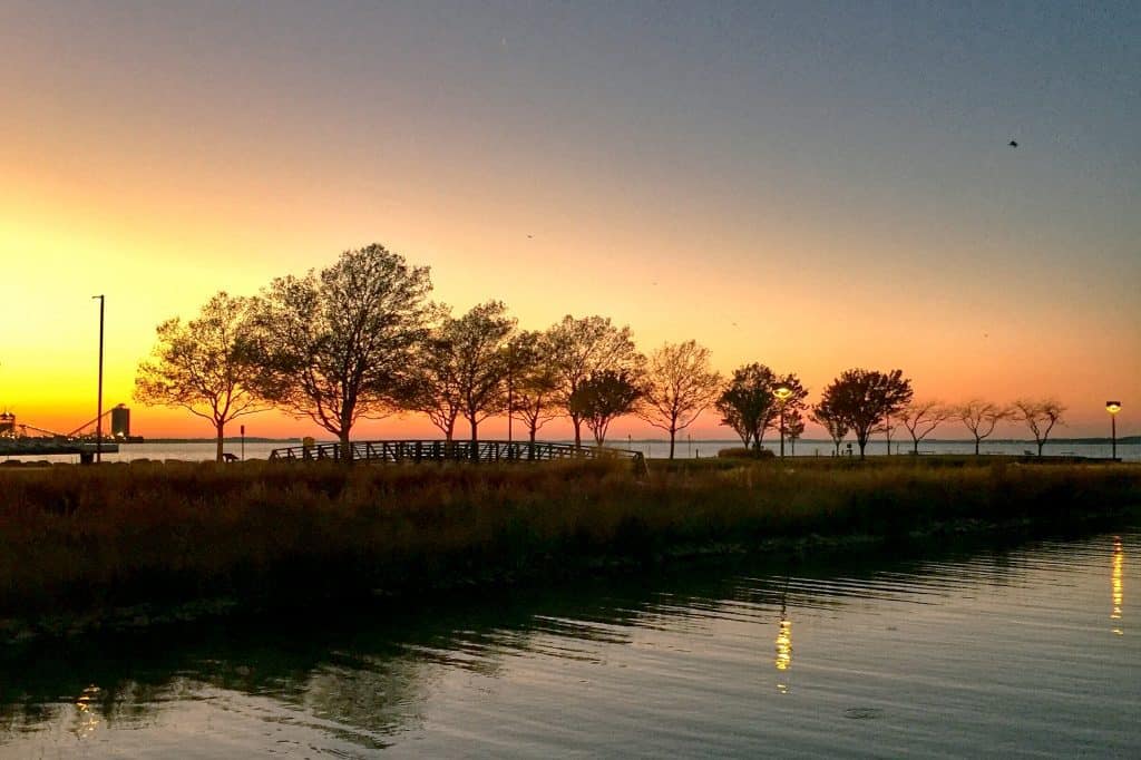 Sunset over Shoreline Park