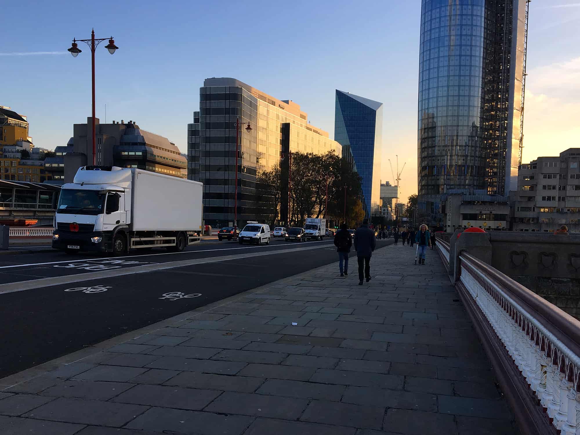 Lanes for cycling in London