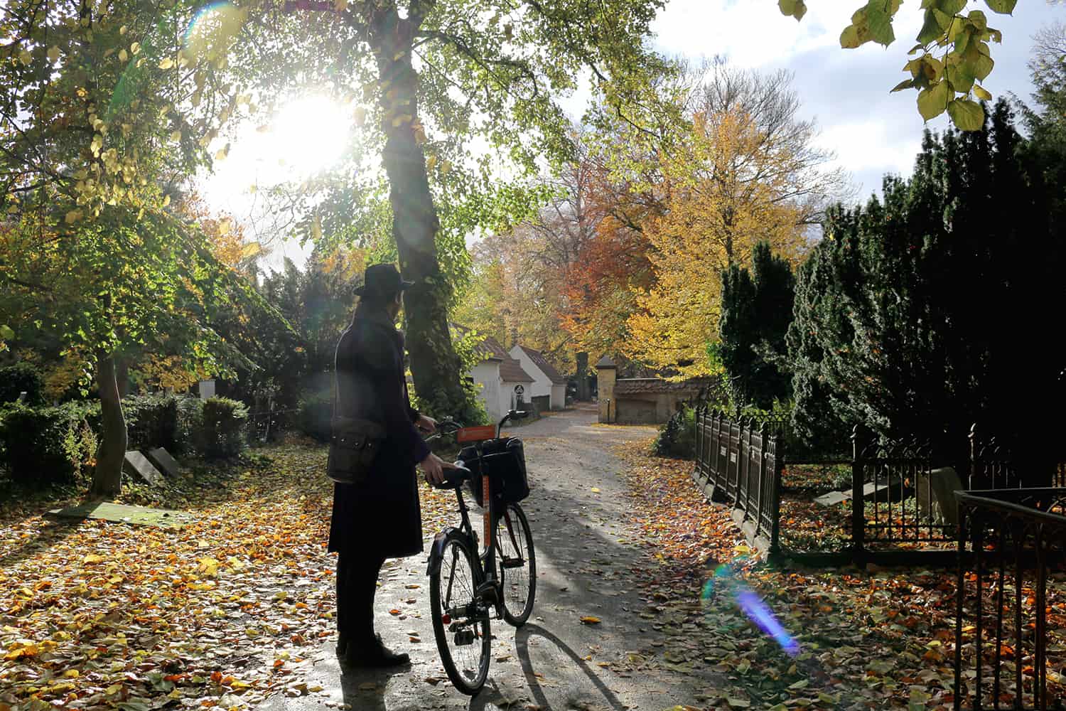 Guide Catch Copenhagen bike tour at Assistens Kirkegaard