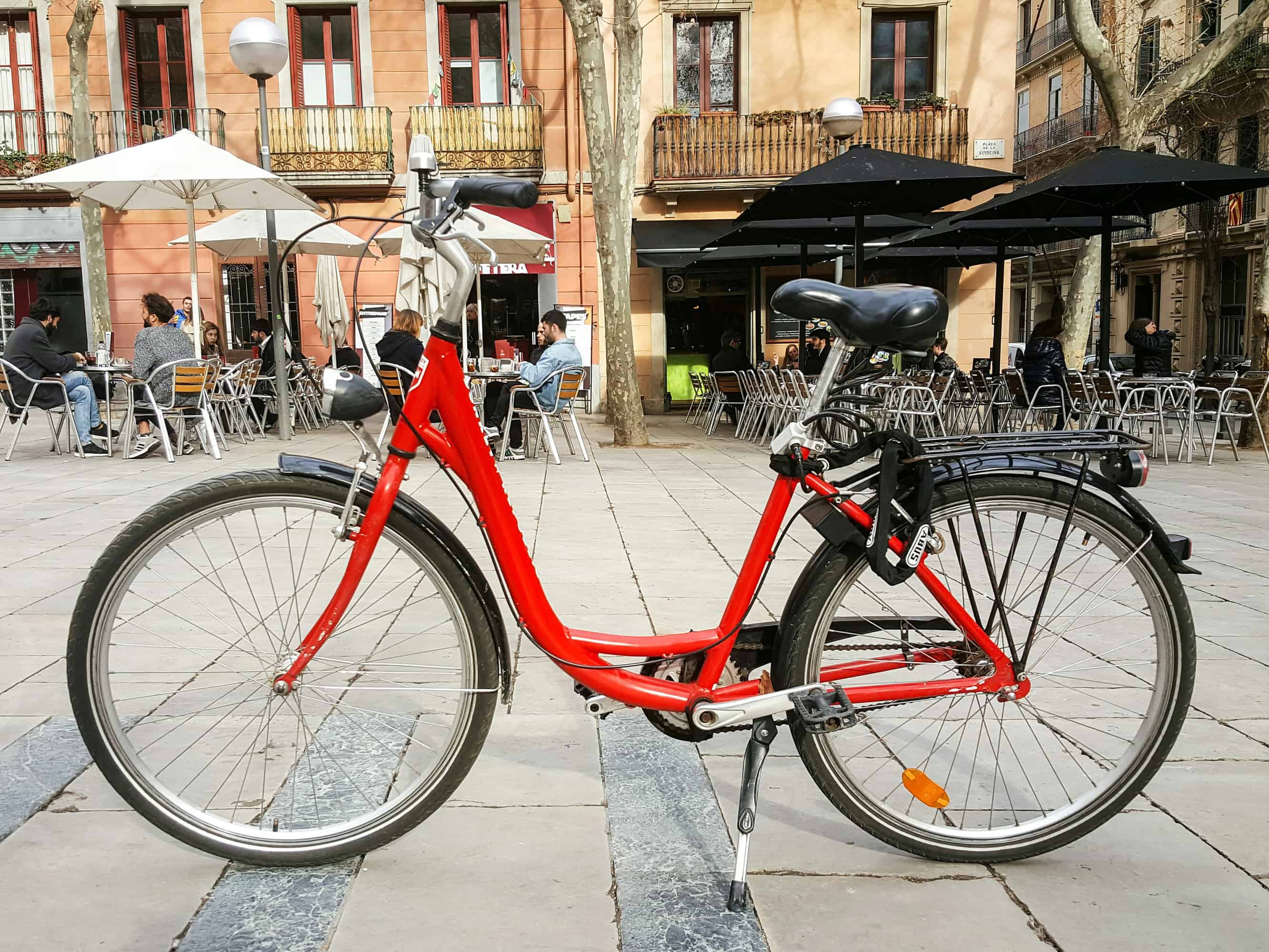 Barcelona barrios - A bike in Placa Virreina in Gracia