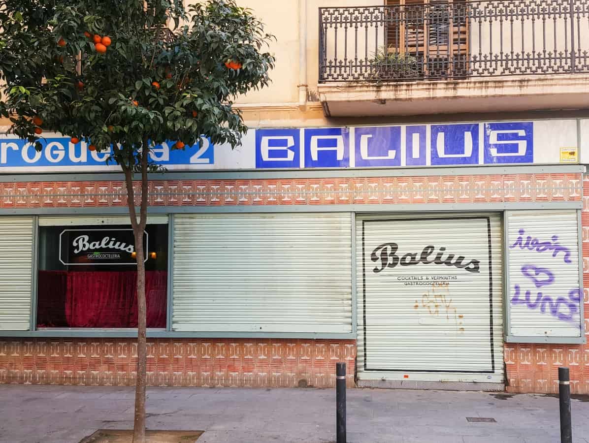 The beaches in Barcelona - Balius Bar in El Poblenou