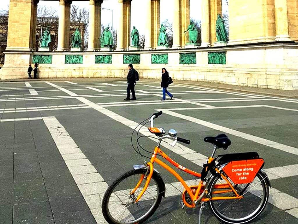 budapest bike tour andrassy heroes square