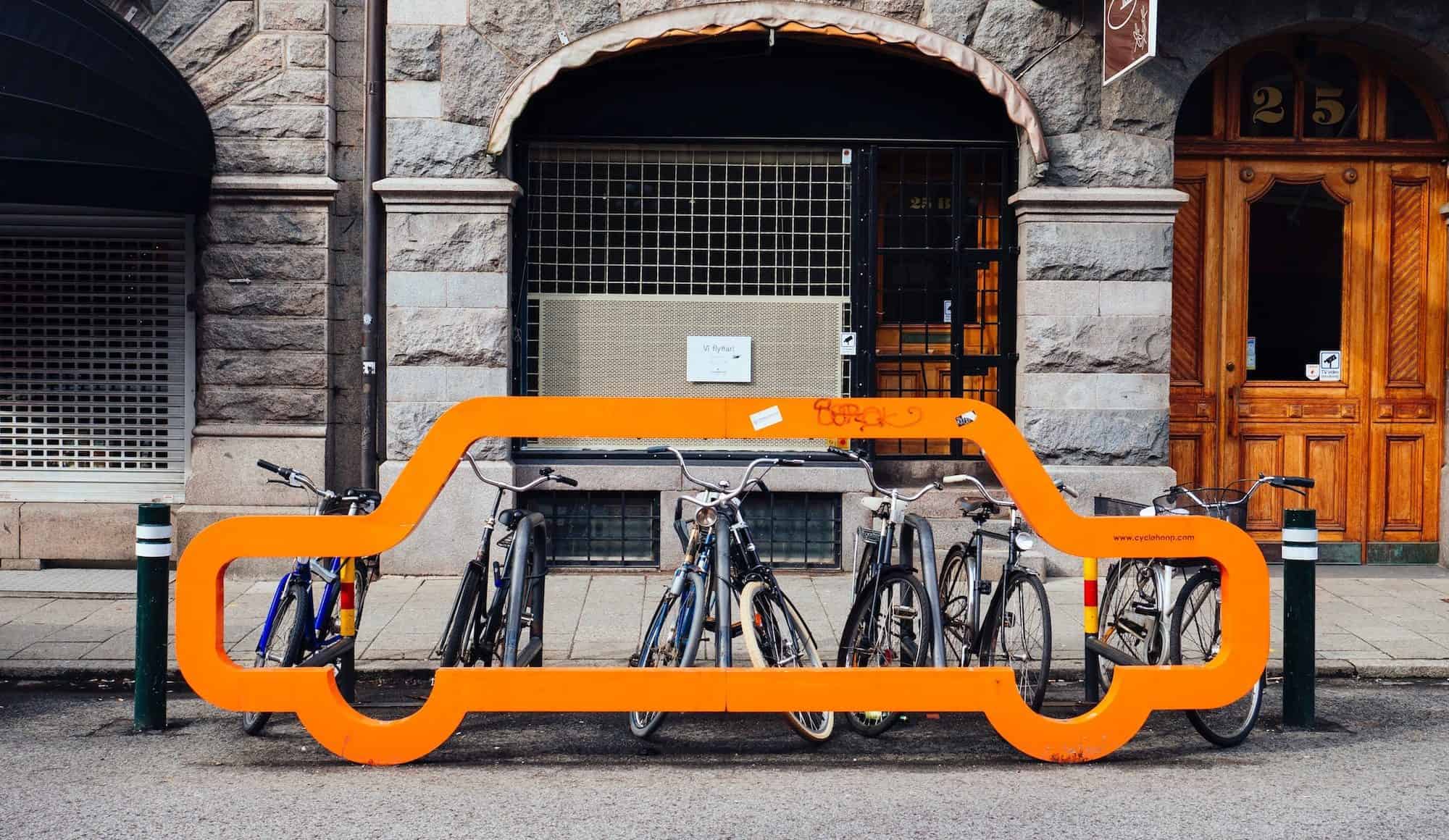 Bike parking over car parking