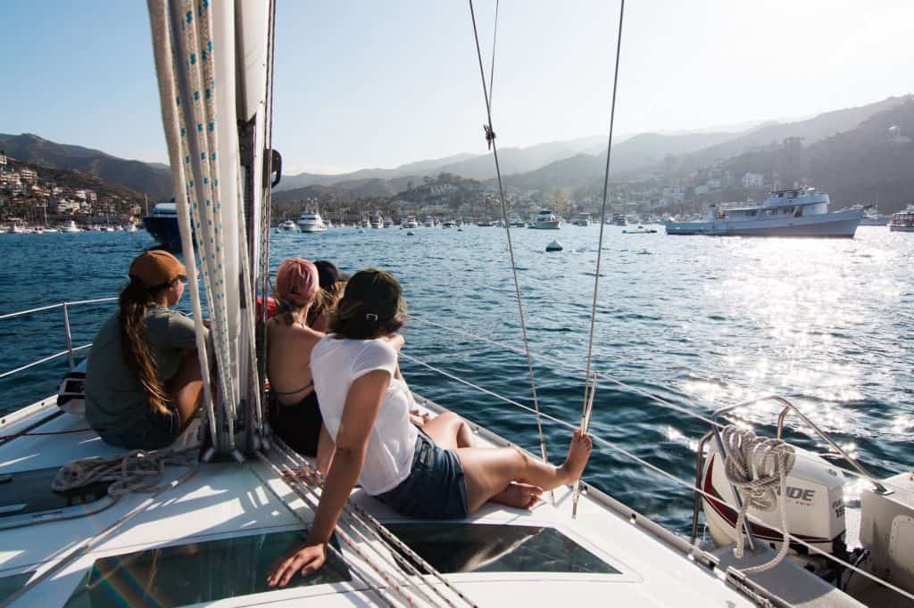 Sailing with friends on board