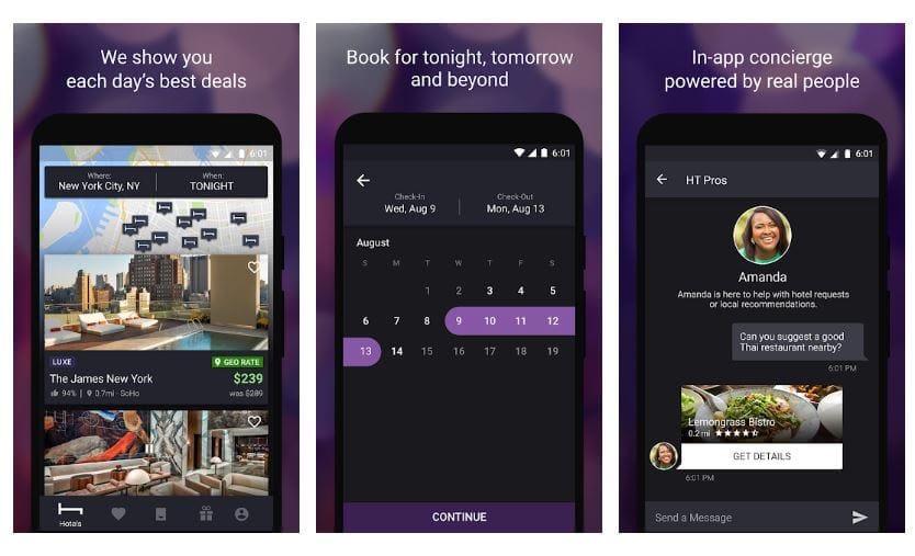 best travel app - hoteltonight