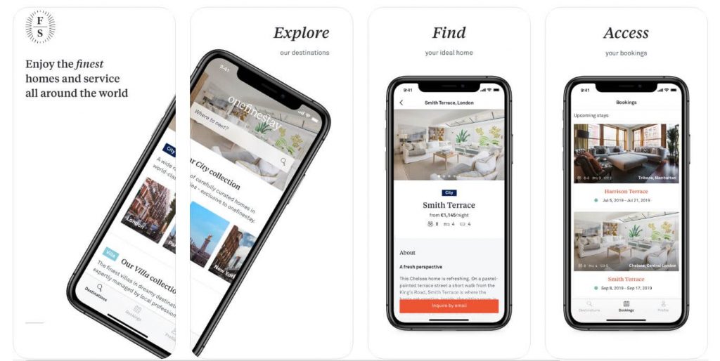 best travel app - onefinestay