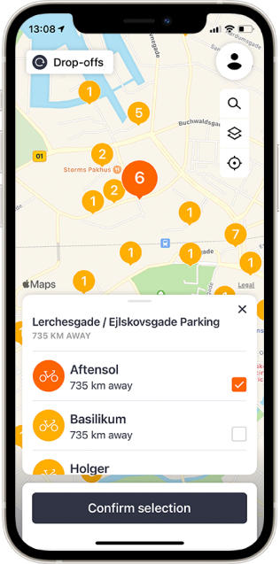 Open de app en vind een e-bike