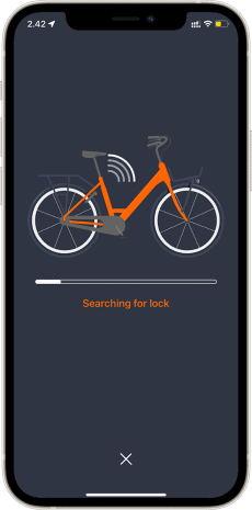 Déverrouillez le vélo depuis votre téléphone