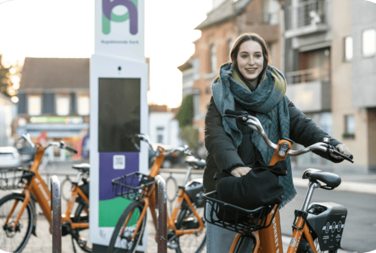 Woman on a bike